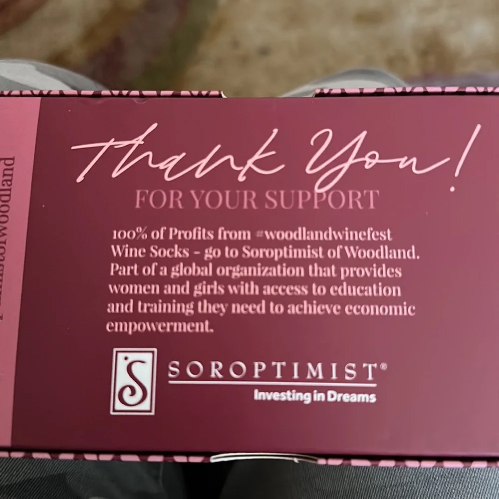 💜💜 WINE LOVER’s 3 Pack Crew Socks Ladies Size 6-9 NIB